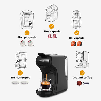 HiBREW Coffee Machine 19 Bar 4in1 Hot & Cold Multiple Capsule Espresso Cafetera Pod Coffee Maker Dolce Milk Nexpresso Powder H1A